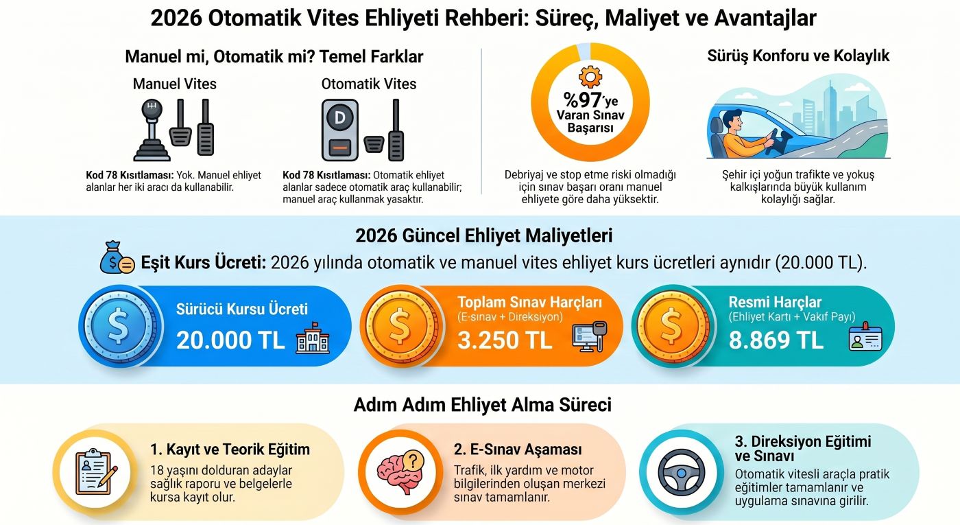 otomatik vites ehliyet 2026 Diyarbakır sürücü kursu eğitim